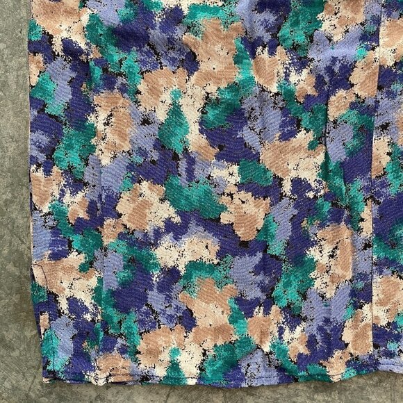 Vintage Pappagallo Abstract Floral Blouse Shirt Short Sleeve Womens Medium Large - Picture 12 of 12